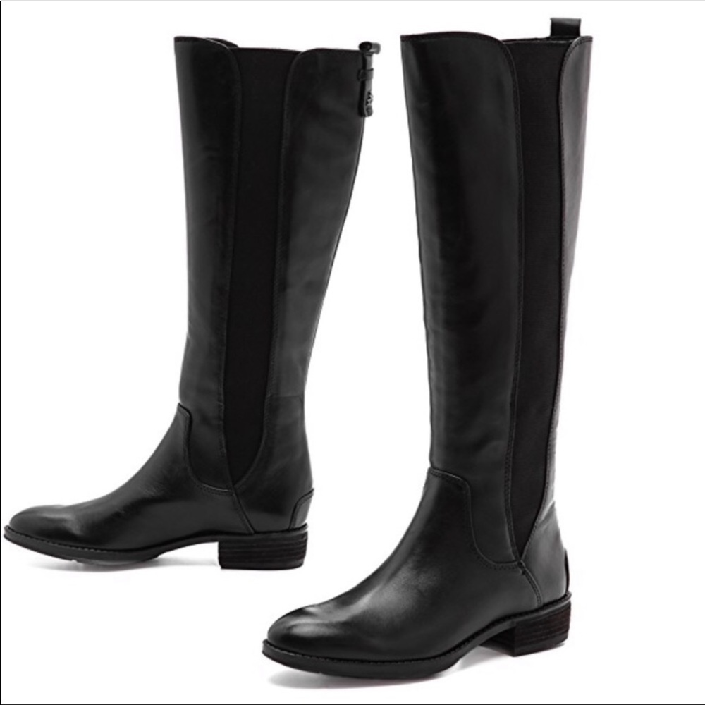 Sam Edelman Black Leather Boots Riding Paradox